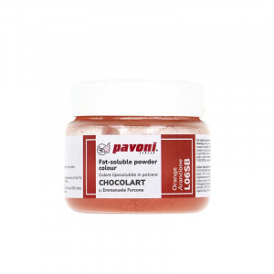 Zsírban oldódó ételfesték por, CHOCOLART narancssárga E171 nélkül, 40 gr, 40 gr