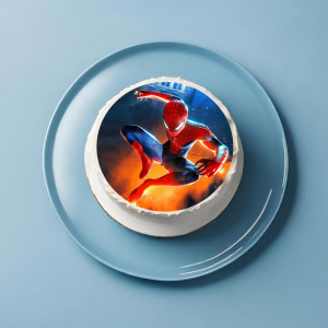 Захарна паста с печат SpiderMan Model 2, Ø 20 cm - Сладкарски изделия - Img 2
