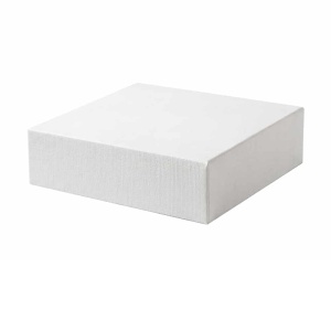 Квадратна кутия за десерт/торта, бял картон, 30,5 x 30,5 x В 6 см