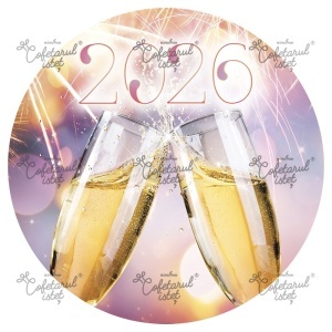 Печатни вафли Celebrations - New Year's Eve Модел 17, Ø 20 cm - Сладкарски изделия Istet