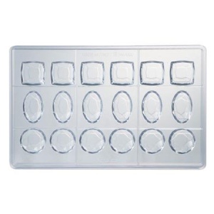 Поликарбонатна форма Diamond 18 шоколадови пралини, 3-4,2 x 3- 3- 4,2 x H 1,5 cm, 11 gr - Img 2