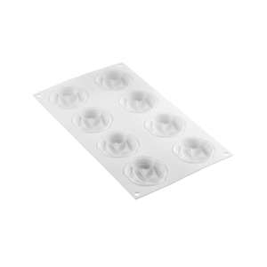Силиконова форма за какао Ø 6,1 x H 2,1 cm, 6 кухини x 35 ml - Img 3