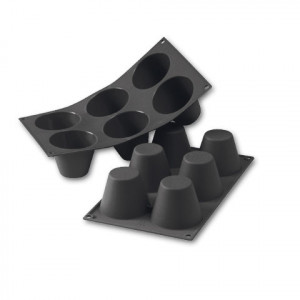 Силиконова форма за мъфини Ø7,5xh6cm, 6 кухини