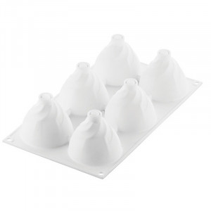Силиконова форма Chantilly Ø 7,3 x H 6,5 cm, 6 кухини, 120 ml - Img 2