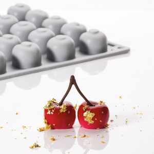Силиконова форма Gourmand Cirese 2,6 x 1,2 x H 1,2 cm, 35 кухини - Img 4