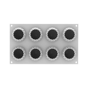 Силиконова форма Harmony Ø 6 x H 6,7 cm, 8 кухини x 150 ml - Img 4