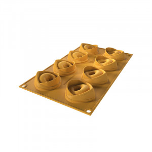 Силиконова форма Silikomart NaturaE Tortellino Ø 5,4 x H 2,2 cm, 20 ml, 8 кухини - Img 2