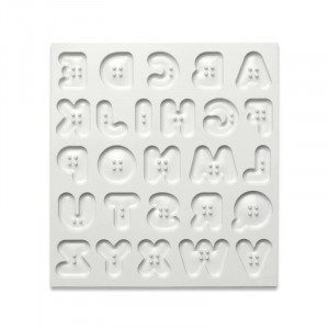 Силиконови формички Бутони за азбука, H 2,2 cm - Img 3