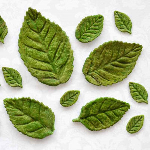 Силиконови формички Rose Rose Leaves 12 предмета 4 - 1 x 2,5 - 0,5 cm - Img 2