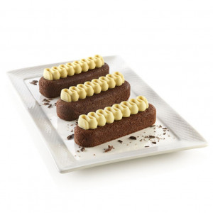Силиконов калъп Ecler Pop 13 x 3,8 x H 4 cm, комплект 2 калъпа x 6 кухини x 140 ml - Img 4