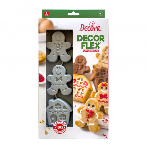Силиконов коледен калъп Gingerman 2 модела, Casauta, 6 кухини - Img 1