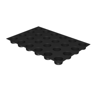 Силиконов фиброформуляр 60x40cm 24 cav. Цилиндър Ø 6,5 x H 3,5 cm, 95 ml - Img 2