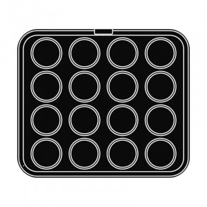 Форма за готвене Cookmatic Cookmatic Model 13 Profil Neted, Ø 6,1 - 6,8 x H 1,8 cm, 16 кухини - Img 2