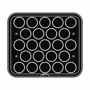 Форма за готвене Cookmatic Cookmatic Model 57 Profil Neted, Ø 5,3 - 5,5 x H 1,5 cm, 23 кухини - Img 2