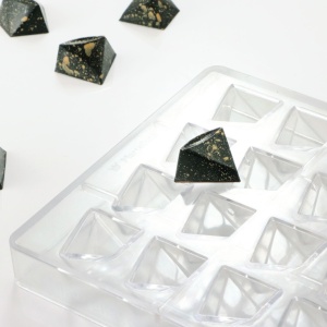 Форма от поликарбонат 24 шоколадови пралини Модел VIP Hope, 3,2 x 3,2 x H 1,8 cm, 10 гр. - Img 3