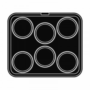 Форма Cookmatic Cookmatic Model T Profil Neted, Ø 9,5 - 10,9 x H 2,1 cm, 6 кухини - Img 3