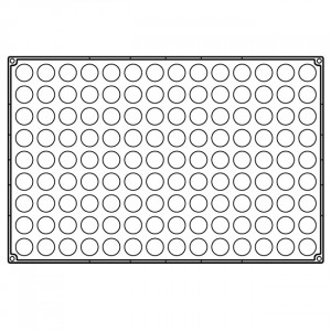 Форма Pavoflex 60x40cm Полусфери Ø3xh1.8cm, 126 кухини, 9 ml - Img 2
