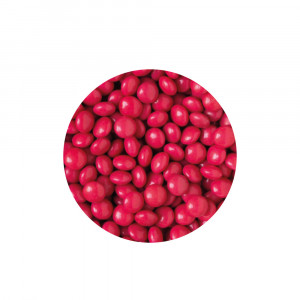 Червени шоколадови сплескани перли Ø 10 мм, 1 кг - Img 3
