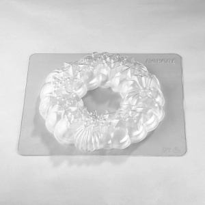3D коледен венец, Ø 18 x H 5,5 см, пластмасова подложка Комплект подложки 2 предмета Шоколад - Img 2