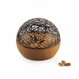 3D силиконова форма за торта Choco Globe Ø 15 x H 5 cm - Img 1