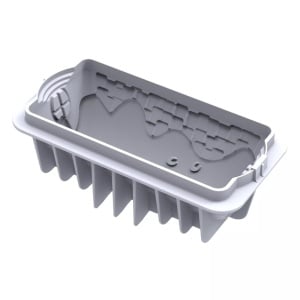 3D силиконови куфари Зимна къщичка 23 x 10,5 x H 7,5 cm, 1100 ml - Img 2
