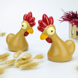 3D Chocolate mould, Polycarbonate with Magnets, Gaina Ms Hen 12.6 x 8.1 x H 15 cm, 54 gr - Img 2