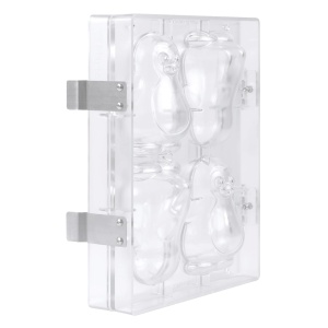 3D Chocolate mould, Rigid Plastic with Clamp, Penguin 7.95 x 7.55 x H 11.4 cm, 45 gr - Img 3
