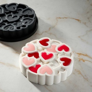 3D Silicon Cake Tin Eros Mini Ø 18 x H 4.5 cm, 1000 ml - Img 1
