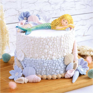 3D Silicon Mermaid 3D mould, 14.5cm x 3.5cm - Img 2