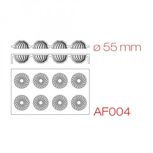 3D spheres Ø 5.5 cm - Double silicone mould, 8 cavities - Img 2