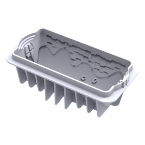 3D szilikon csomagtartó Téli házikó 23 x 10,5 x H 7,5 cm, 1100 ml - Img 2