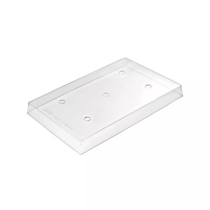 60 x 40 x H 5,5 cm-es, átlátszó fedeles tálca, tárolásra és raktározásra, polikarbonátból - Img 3