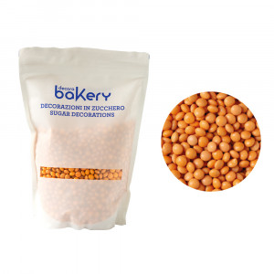 Barackszínű lapított gyöngyök Ø 10 mm, 1 kg - Img 1