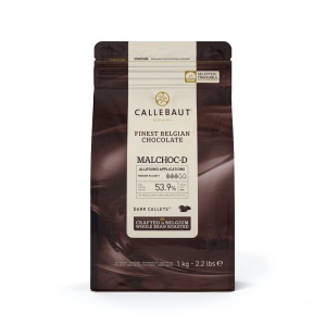 Barry Callebaut Dark Chocolate with Sweetener, 53.9%, 1 kg