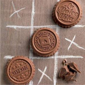Biscuits - Round Scalloped Cutter Ø5.7xH0.5cm, Dolce Vita Silicone Shape, 6 cav. (CKC05) - Img 2
