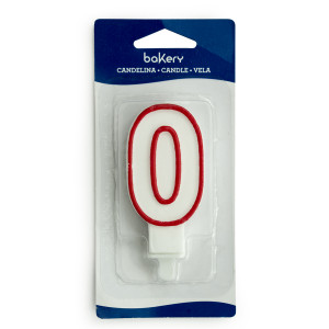 Cake Candle with Plastic Holder, Figure 0, H 9 cm - Img 1