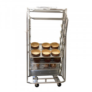 Carucior Inox Racire Panettone - 8 Etaje, Tavi 80 x 60 cm - Img 2