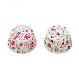 Chese L Hartie Model Love Message, 2 Modele, Ø 5 x H 3.2 cm, 36 buc - Img 1