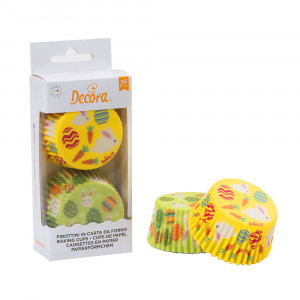 Chese L Paper 2 Patterns Rabbits/Paste, Ø 5 x H 3.2 cm, 36 pcs - Img 1