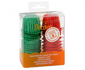 Chese S krepp papír ColourMix, piros és zöld, Ø 3 x H 3,5 cm, 35 db - Img 2