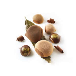 Chestnut Mignon, Ø4.8xH2.5cm - Silicone mould Single-portion, 15 cavities - Img 3