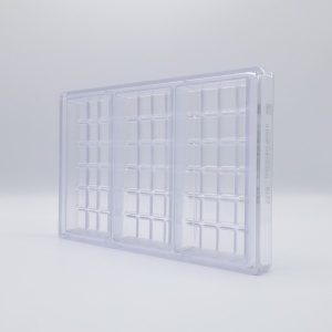Chocolate bars 15.5 x 7.7 x H 1.9 cm, Polycarbonate mould, 3 cavities, 240 gr - Img 2