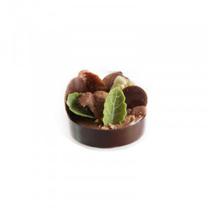 Chocolate Decorations Big Green Double Leaves, 4.6 x 3.3 cm, 150 gr, 108 pieces - Img 2