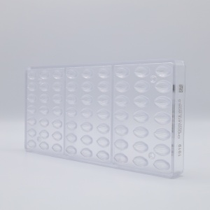 Chocolate Praline polycarbonate mould, 63 Cavities, 0.19 x 0.09 x H 0.04 cm, 0.6 gr - Img 2