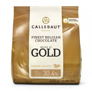 Ciocolata Alba cu Caramel 30.4% Barry Callebaut, 0.4 kg