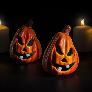 Csokoládé 3D forma, merev műanyag, kapcsokkal, tök Halloween 8 x 7,8 x H 10,5 cm, 45 gr, 45 g - Img 4