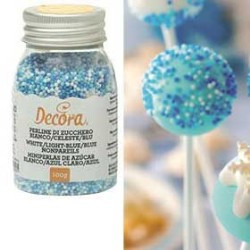 Cukorgyöngyök Colourmix - Fehér, kék, kék Ø 1,5 mm, 100 gr, 100 g - Img 3