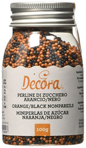 Cukorgyöngyök Colourmix - Narancs és fekete Ø 1,5 mm, 100 gr, 100 g - Img 4