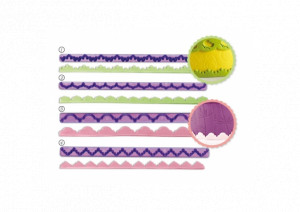 Cutters - Marker Marker Decor Edges / Edges L 25.5 cm, Set 4 pcs - Img 2