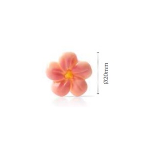 Double Peach Blossom Chocolate Decorations, Ø 2 cm, 140 gr, 200 pieces - Img 3